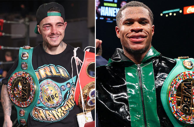 George Kambosos Jr and Devin Haney could meet in a lightweight unification Photo Credit: Melina Pizano/Ed Mulholland/Matchroom