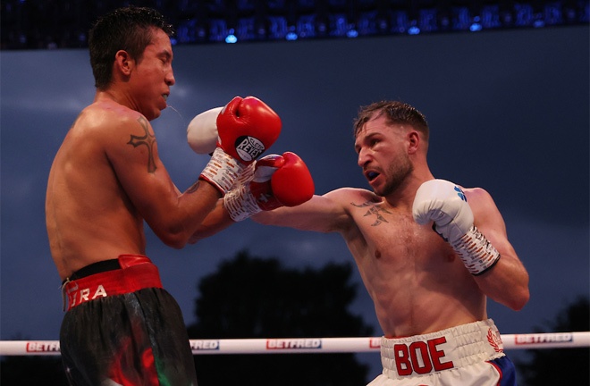 Hughes overcame Straffon in September Photo Credit: Mark Robinson/Matchroom Boxing