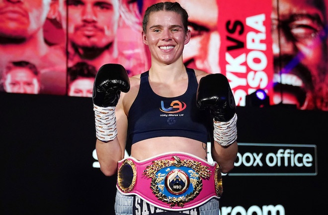 Marshall makes a third defence of her WBO title against Hermans Photo Credit: Dave Thompson/Matchroom Boxing
