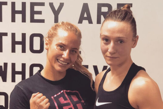 Lauren Parker has been sparring Ebanie Bridges ahead of her world title fight on Saturday Photo Credit: Instagram @laurenparkerboxer