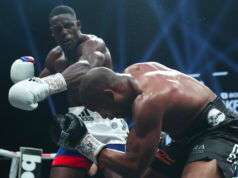 Richard Riakporhe landed some brutal body shots on Deion Jumah to finish the contest in the 8th round. Photo Credit: Boxxer/Sky Sports Boxing
