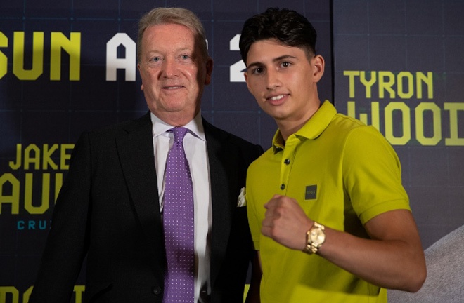 Barney-Smith alongside Warren after signing with the Hall of Fame promoter in August Photo Credit: Queensberry Promotions