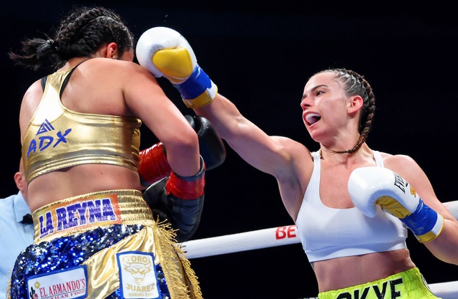 Nicolson overcame Juarez on her professional debut Photo Credit: Ed Mulholland/Matchroom