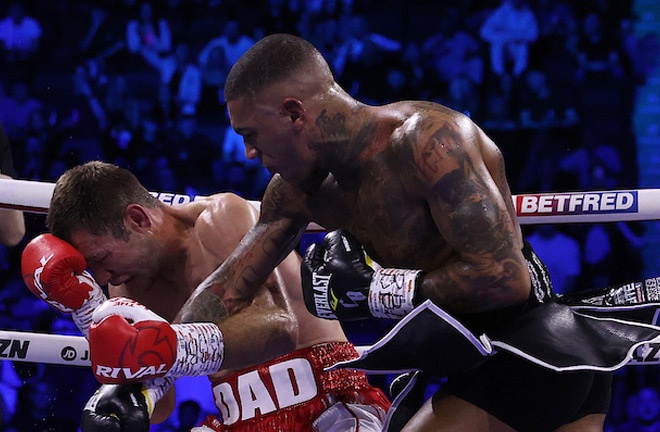 Conor Benn blasted out Chris van Heerden in two rounds in Manchester Photo Credit: Mark Robinson/Matchroom Boxing