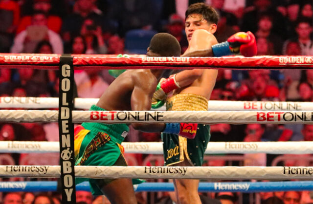 Ryan Garcia improves to 22-0 with a victory in his return against Emmanuel Tagoe. Photo Credit: GTV Sports.