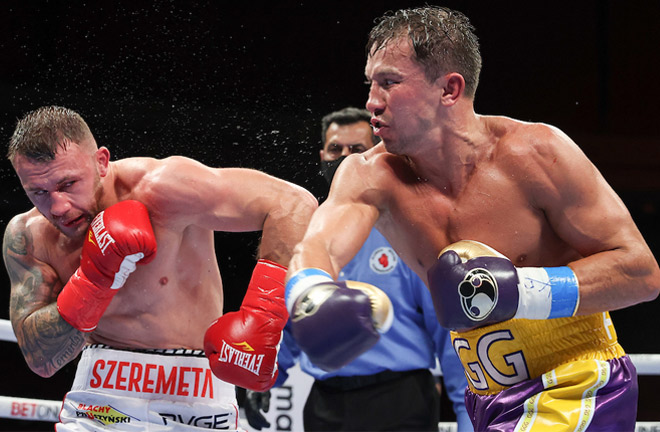 Golovkin stopped Szeremeta in seven rounds in December 2020 Photo Credit: Melina Pizano/Matchroom