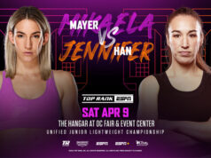 Mikaela Mayer defends her unified super featherweight world titles against Jennifer Han on Saturday Photo Credit: Top Rank
