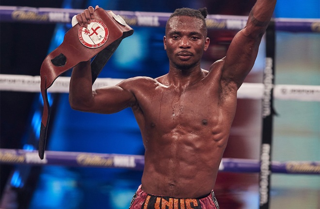Udofia previously held the English middleweight title Photo Credit: Mark Robinson/Matchroom Boxing