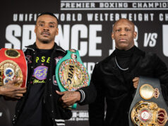 WBC and IBF welterweight champion, Errol Spence Jr faces WBA titlist, Yordenis Ugas in Texas on Saturday Photo Credit: Amanda Westcott/SHOWTIME