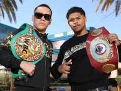 Oscar Valdez and Shakur Stevenson meet in a two-belt unification showdown in Las Vegas on Saturday Photo Credit: Mikey Williams via Getty Images