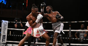 Two Times ! Denzel Bentley reclaims the british title in a hard fought win over Linus Udofia. Photo Credit: Leigh Dawney / Wasserman Boxing.