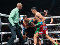 Benavidez (26-0, 23 KOs) pounced on David Lemieux (43-5, 36 KOs) from the opening bell. Photo Credit: Premier Boxing Champions.