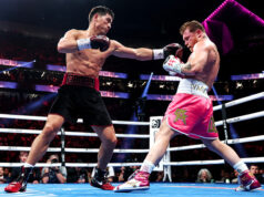 Dmitry Bivol won the biggest fight of his career seeing off Canelo Alvarez to remain undefeated. Photo Credit: DAZN (Twitter)