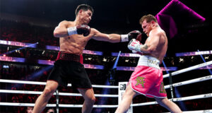 Dmitry Bivol won the biggest fight of his career seeing off Canelo Alvarez to remain undefeated. Photo Credit: DAZN (Twitter)