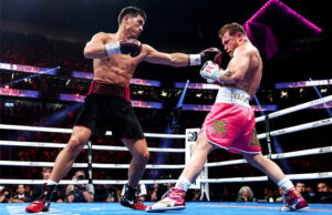 Dmitry Bivol won the biggest fight of his career seeing off Canelo Alvarez to remain undefeated. Photo Credit: DAZN (Twitter)