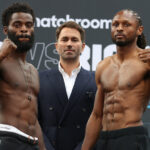 Buatsi and Richards weighed in ahead of their clash Photo Credit: Mark Robinson/Matchroom Boxing
