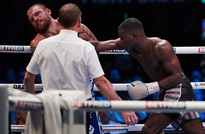 Buatsi stopped Bolotniks at Fight Camp in August Photo Credit: Mark Robinson/Matchroom Boxing