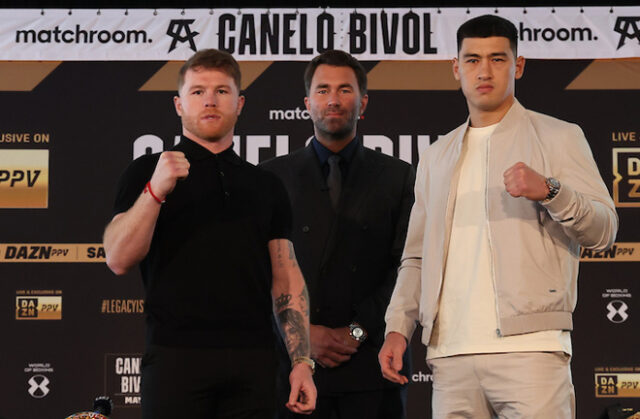 Canelo Alvarez faces WBA light heavyweight champion, Dmitry Bivol in Las Vegas on Saturday Photo Credit: Ed Mulholland/Matchroom