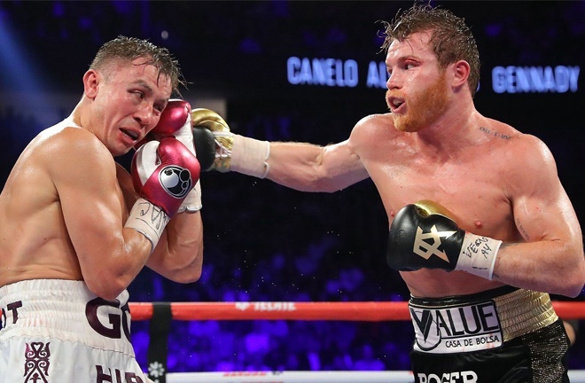 Canelo beat Golovkin in 2018 after a controversial draw in 2017 Photo Credit: Tom Hogan / Hogan Photos / Golden Boy Promotions