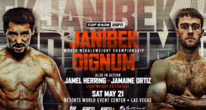 Janibek Alimkhanuly faces Danny Dignum for the WBO Interim middleweight title in Las Vegas on Saturday Photo Credit: Top Rank Boxing