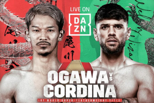 Kenichi Ogawa defends his IBF super featherweight world title against Joe Cordina in Cardiff on Saturday Photo Credit: Matchroom Boxing