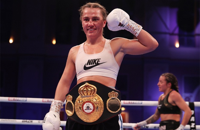 Scotney defends her WBA Inter-Continental title Photo Credit: Mark Robinson/Matchroom Boxing