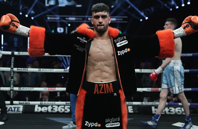 Azim is unbeaten in his first four professional bouts Photo Credit: Lawrence Lustig / BOXXER