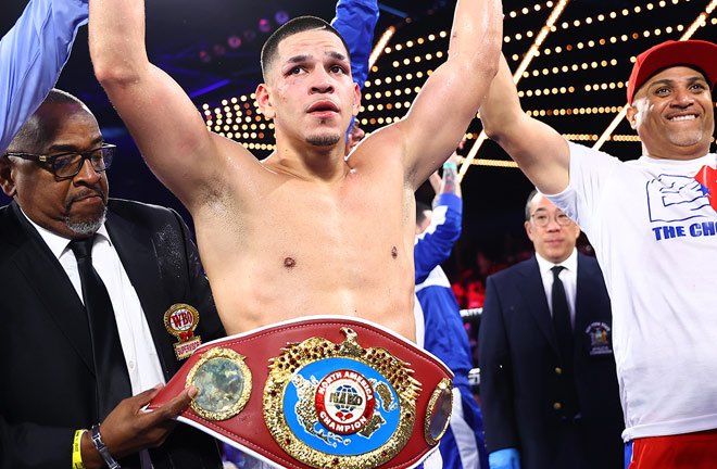 Berlanga retained his WBO NABO super middleweight crown Photo Credit: Mikey Williams / Top Rank via Getty Images