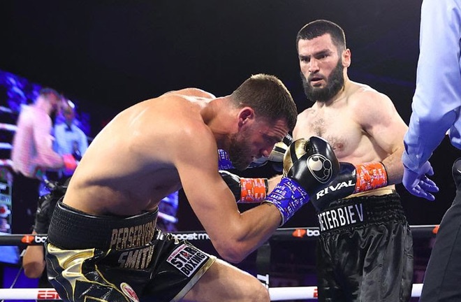 Artur Beterbiev blew away Joe Smith Jr in two rounds in their world light heavyweight unification clash in New York Photo Credit: Mikey Williams / Top Rank via Getty Images