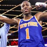 Bruce Carrington celebrates after extending his unbeaten record Photo Credit: Mikey Williams / Top Rank via Getty Images