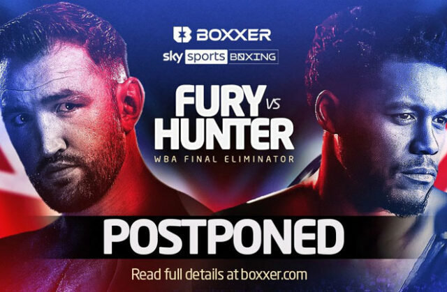 Hughie Fury's showdown with Michael Hunter has been postponed Photo Credit: BOXXER