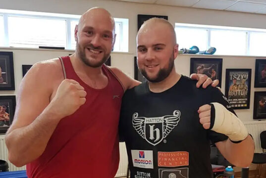 Tyson Fury consoled cousin, Nathan Gorman after his loss to Daniel Dubois Photo Credit: Instagram @nathangorman96