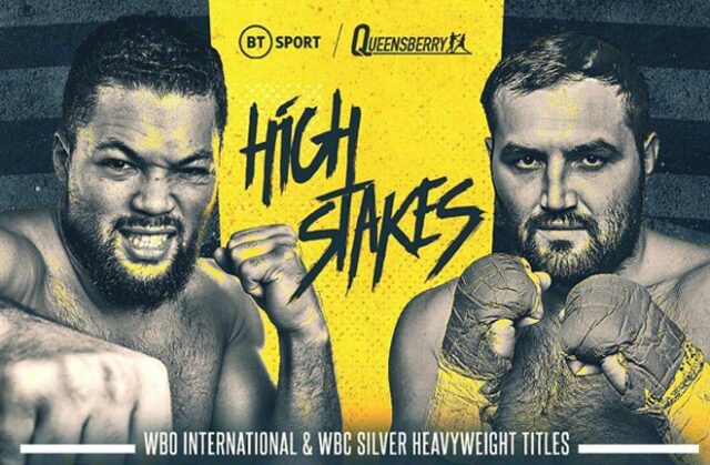 Joe Joyce faces Christian Hammer at the OVO Arena on Saturday, live on BT Sport Photo Credit: Queensberry Promotions