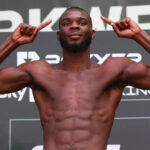 Chris Kongo clashes with Sebastian Formella at the SSE Arena on Saturday Photo Credit: BOXXER/Lawrence Lustig