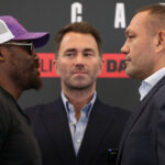 Pulev came face-to-face with Chisora at Friday’s press conference ahead of their rematch on July 9 Photo Credit: Mark Robinson/Matchroom Boxing