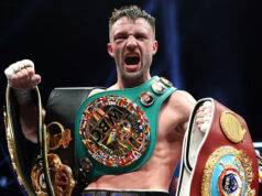 Unified super lightweight world champion, Josh Taylor has revealed that he will stay at 140lbs Photo Credit: Mikey Williams / Top Rank via Getty Images