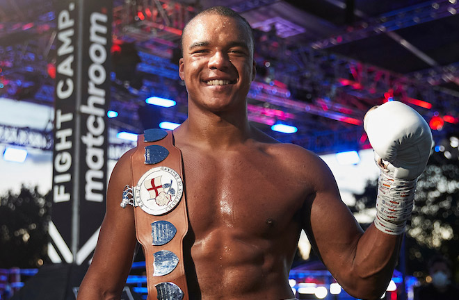 Wardley holds the English heavyweight title Photo Credit: Mark Robinson/Matchroom Boxing