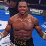 Anthony Yarde, who watched on from ringside, is in line for a shot at Beterbiev next Photo Credit: Queensberry Promotions