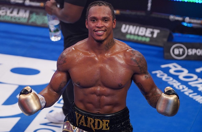 Anthony Yarde, who watched on from ringside, is in line for a shot at Beterbiev next Photo Credit: Queensberry Promotions