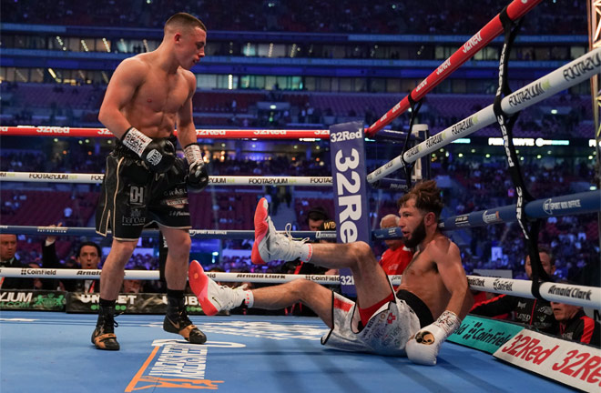 Ball announced himself with a stoppage victory over Lowe at Wembley Stadium in April Photo Credit: Queensberry Promotions