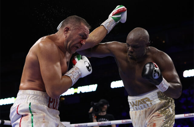 Derek Chisora edged Kubrat Pulev by split decision in their rematch at the O2 Arena Photo Credit: Mark Robinson/Matchroom Boxing