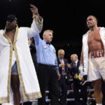 Chisora celebrates after beating Pulev Photo Credit: Mark Robinson/Matchroom Boxing