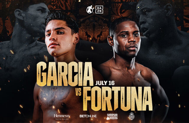 Ryan Garcia faces Javier Fortuna in Los Angeles on Saturday night Photo Credit: Golden Boy Promotions