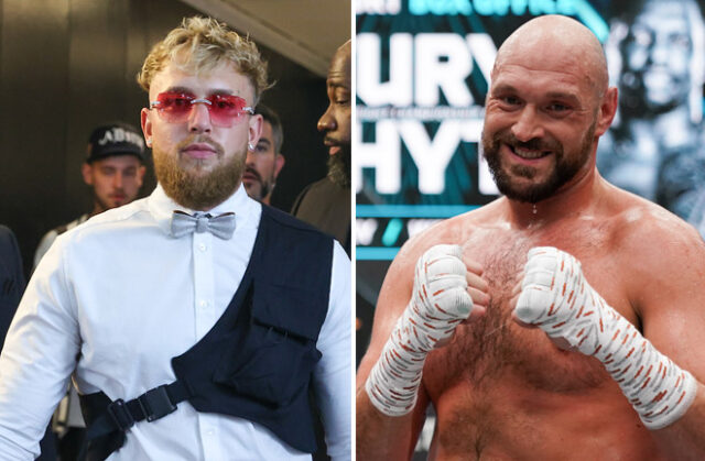 Jake Paul has claimed that Tyson Fury is afraid of both Anthony Joshua and Oleksandr Usyk Photo Credit: Melina Pizano/Matchroom/Queensberry Promotions