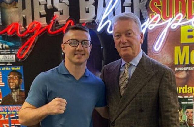Pierce O'Leary says he is aiming to mark his debut with Frank Warren with a knockout victory on Saturday Photo Credit: @pierce.oleary Instagram