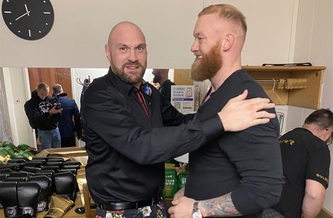 Fury and Bjornsson together in December Photo Credit: @thorbjornsson Instagram