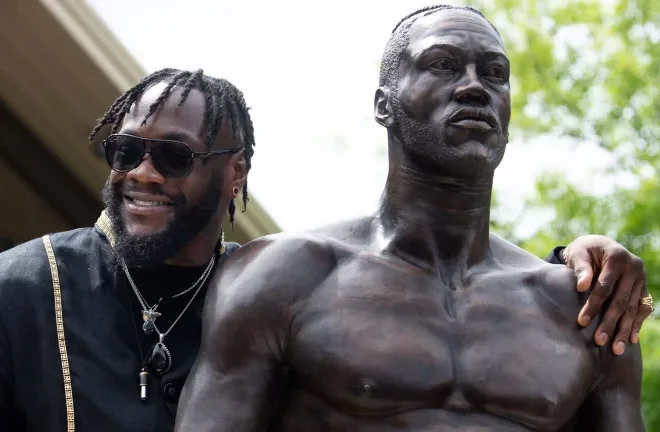 Wilder announced his plans to return to the ring after being honoured with a statue in May Photo Credit: Gary Cosby Jr. / The Tuscaloosa News