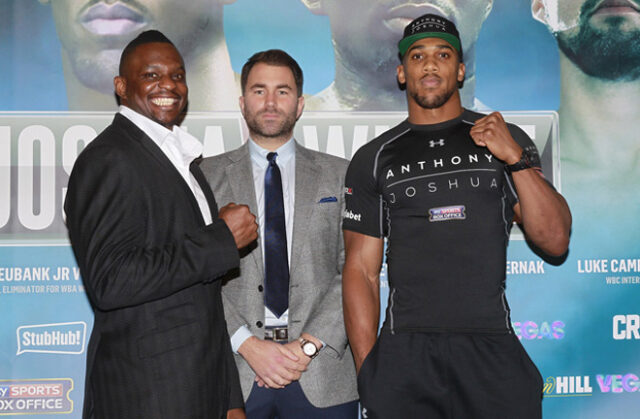 Eddie Hearn is looking to make the rematch between Anthony Joshua and Dillian Whyte in 2023 Photo Credit: Lawrence Lustig