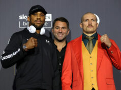Oleksandr Usyk defends his world heavyweight title belts against Anthony Joshua in a rematch in Saudi Arabia on Saturday Photo Credit: Mark Robinson/Matchroom Boxing