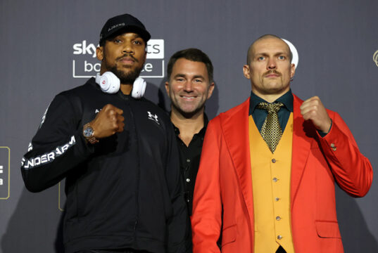 Oleksandr Usyk defends his world heavyweight title belts against Anthony Joshua in a rematch in Saudi Arabia on Saturday Photo Credit: Mark Robinson/Matchroom Boxing